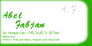 abel fabjan business card